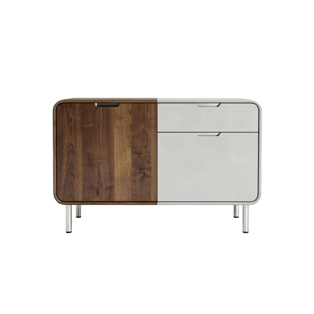 **Meuble de rangement contemporain en bois et métal**